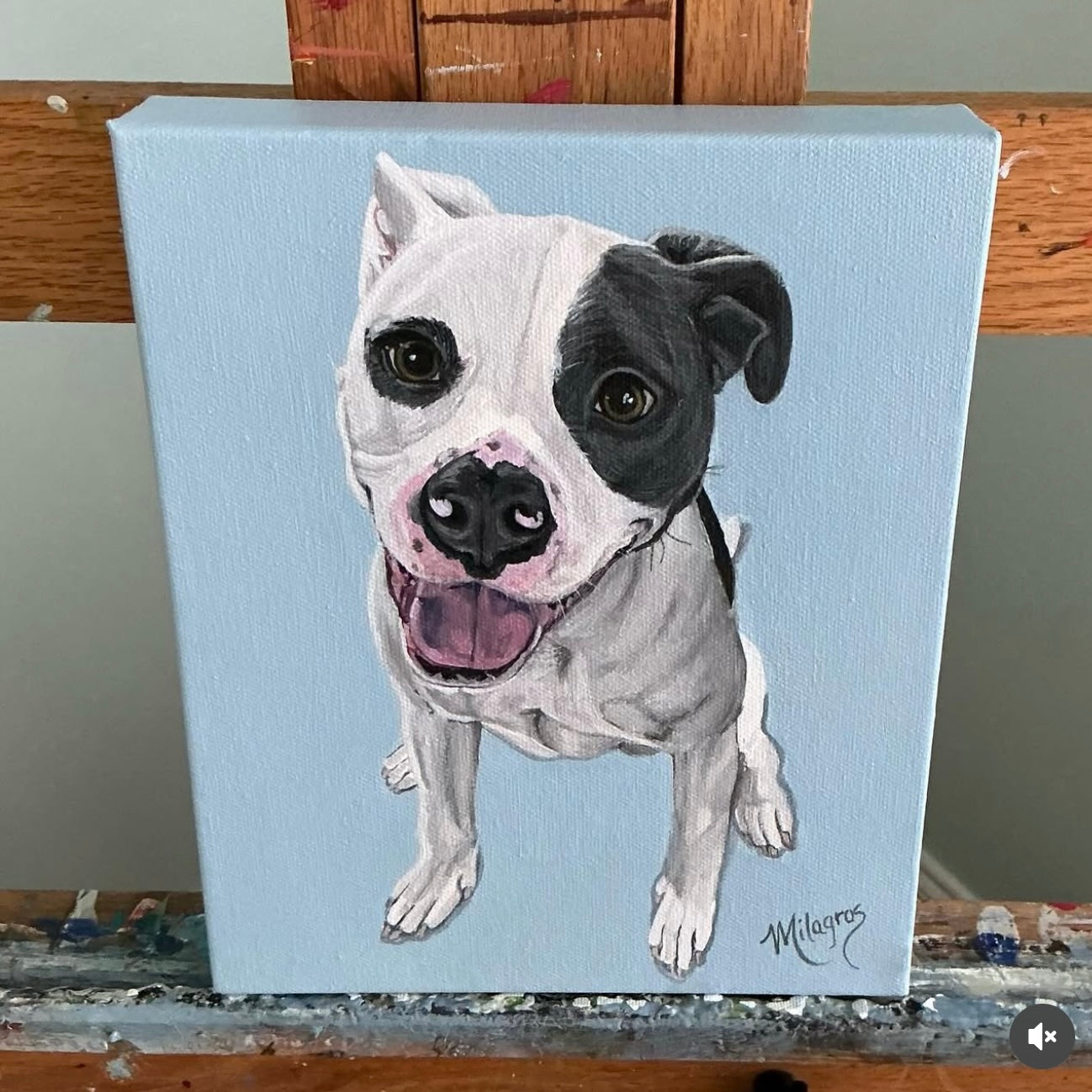 Custom 4x4 Dog Portrait by M. Mendola