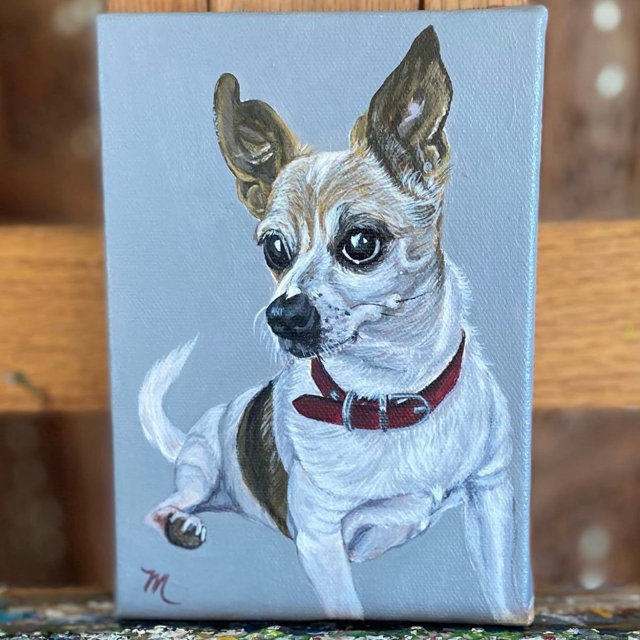 Custom 4x4 Dog Portrait by M. Mendola