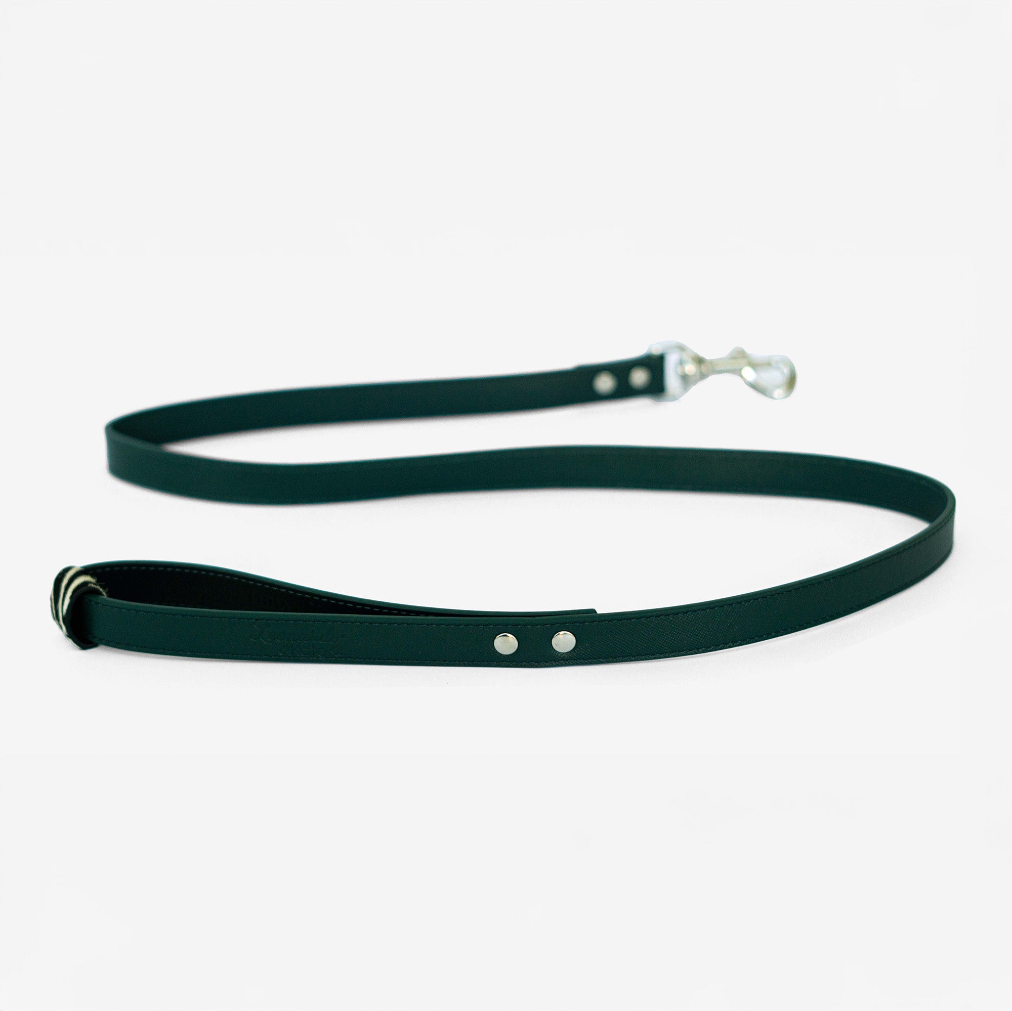 Verde Saffiano Leash