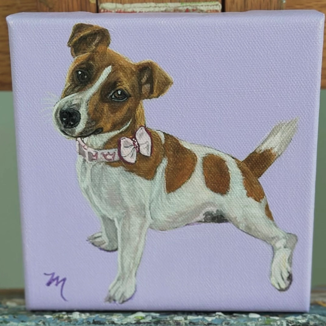 Custom 4x4 Dog Portrait by M. Mendola
