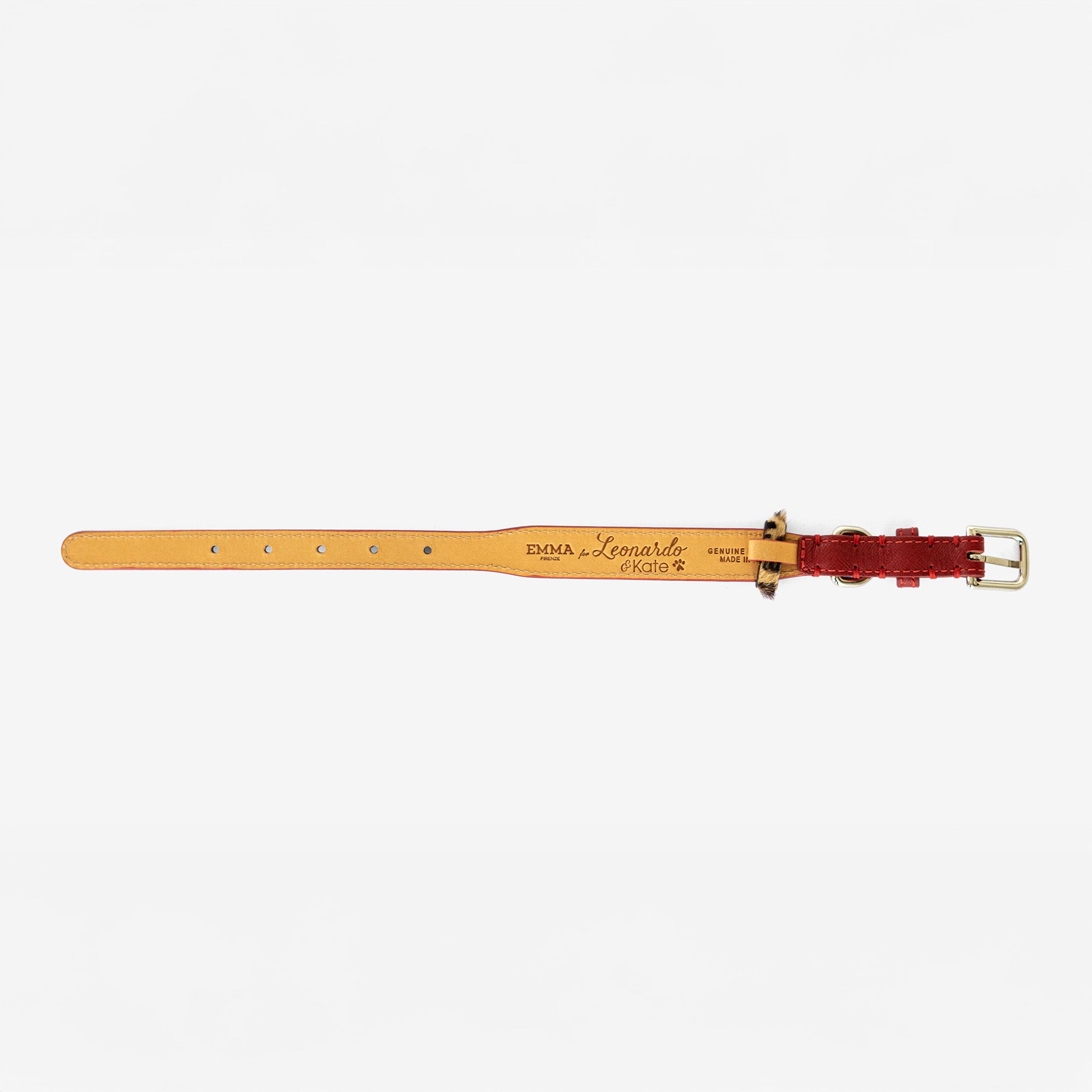 Red Saffiano Bully Fit Collar