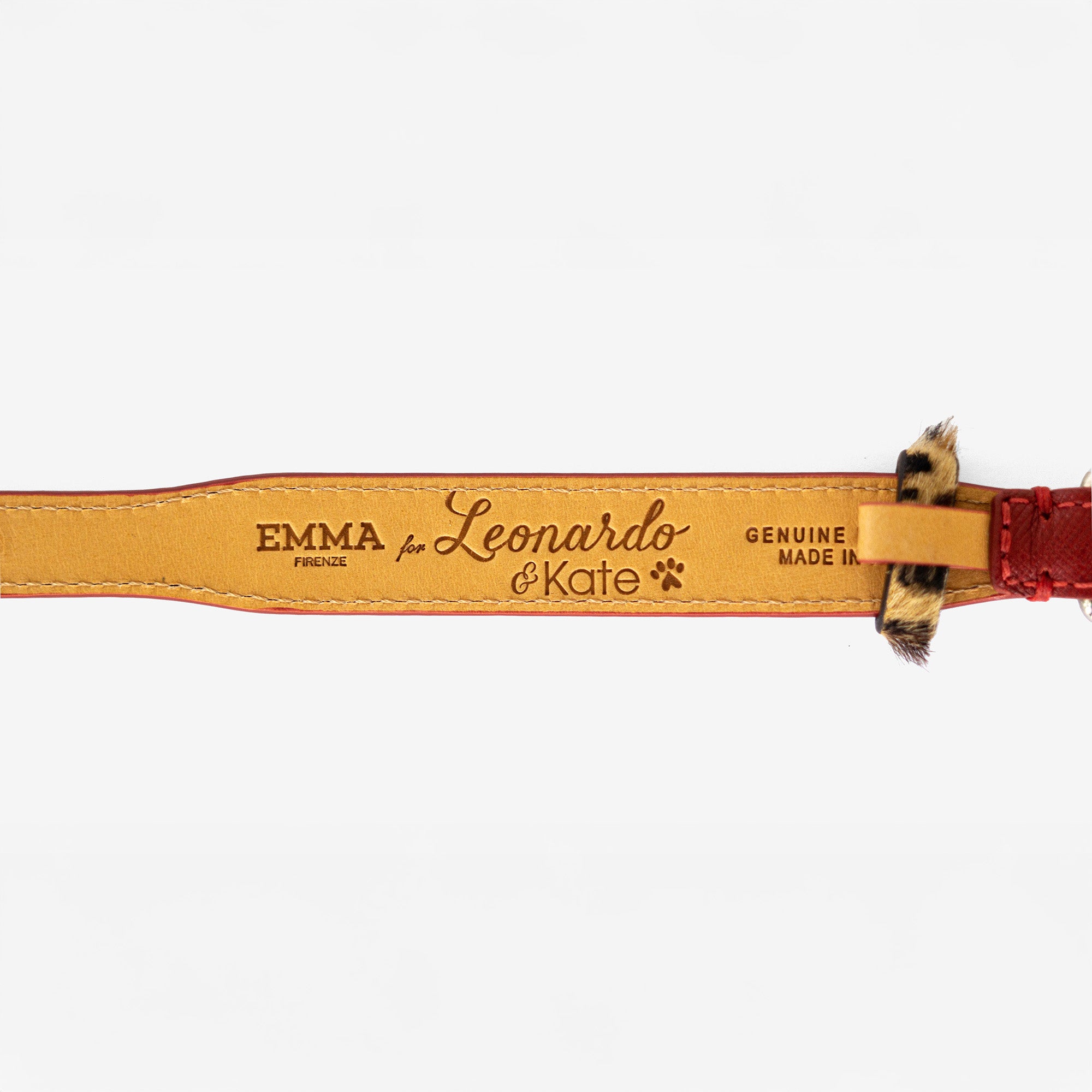 Red Saffiano Bully Fit Collar