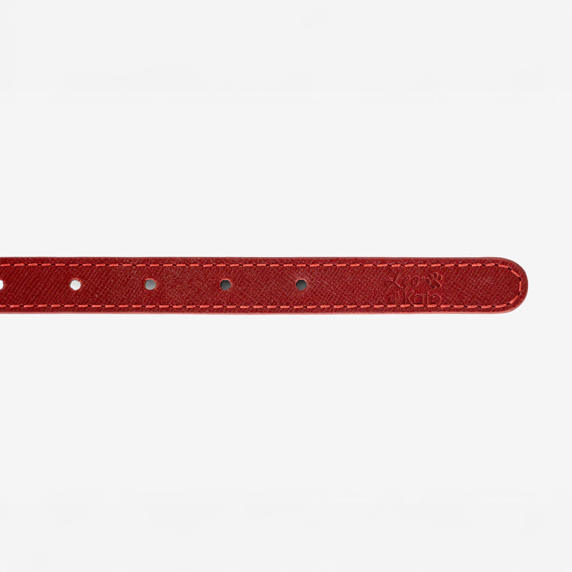 Red Saffiano Bully Fit Collar