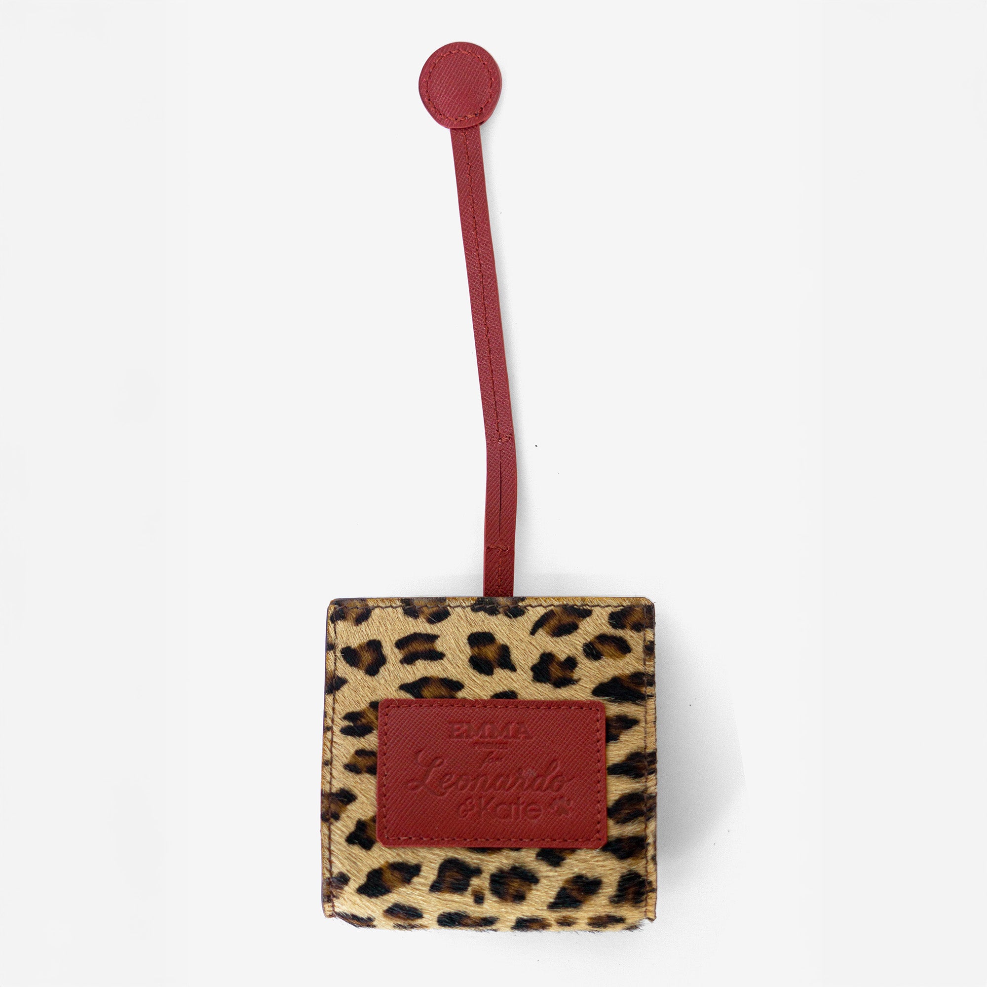 Red Saffiano Leather Bag Holder