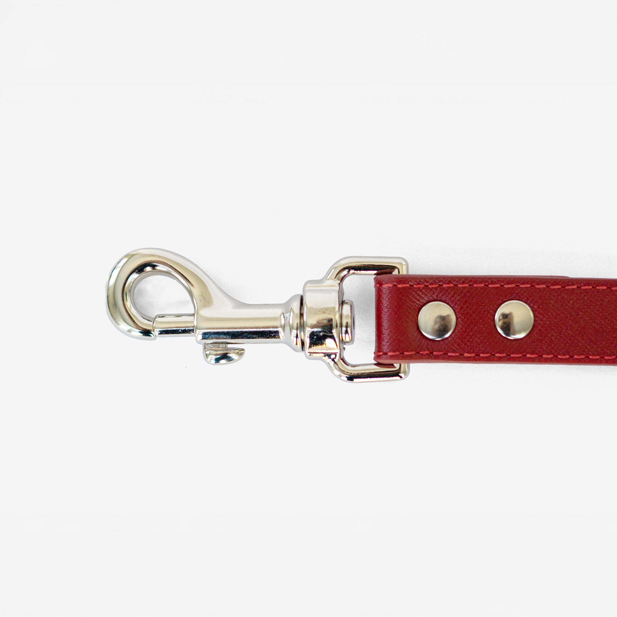 Red Saffiano Leash