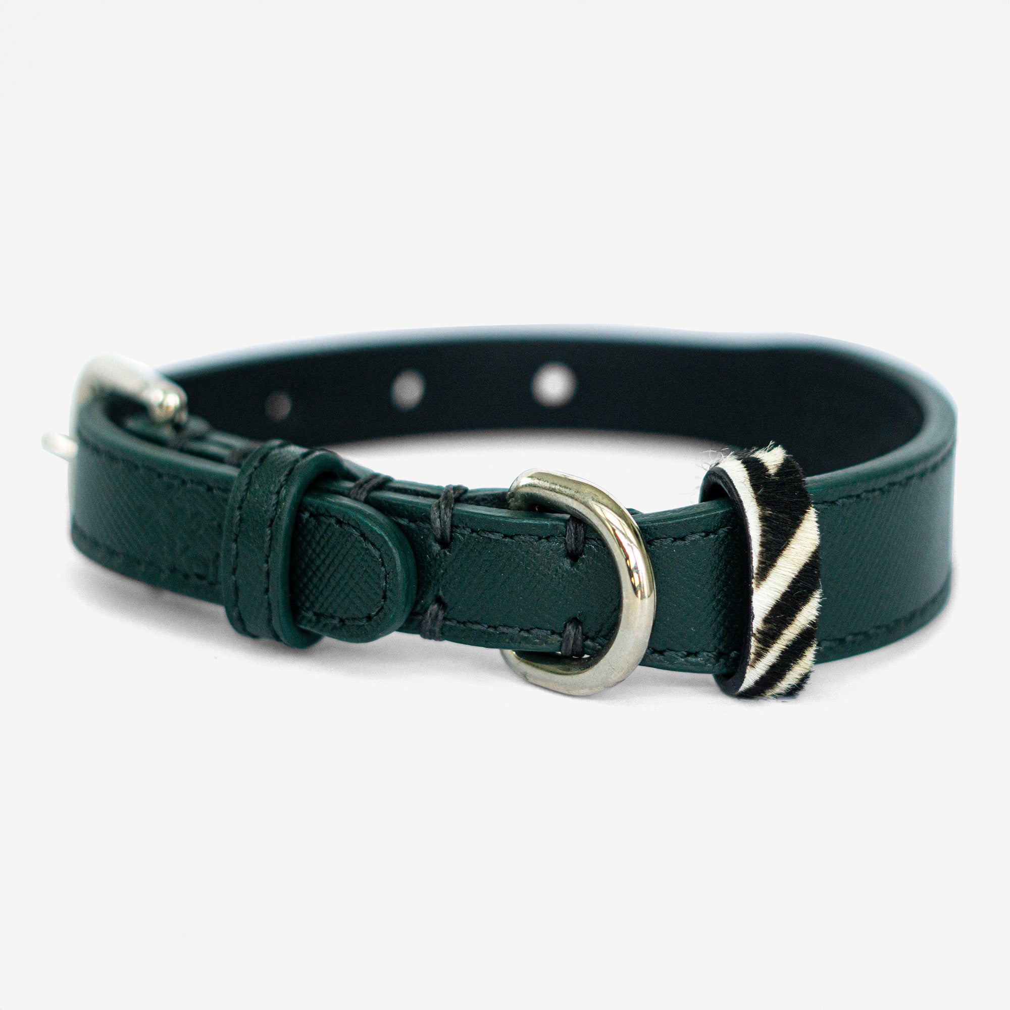 Verde Saffiano Bully Fit Collar