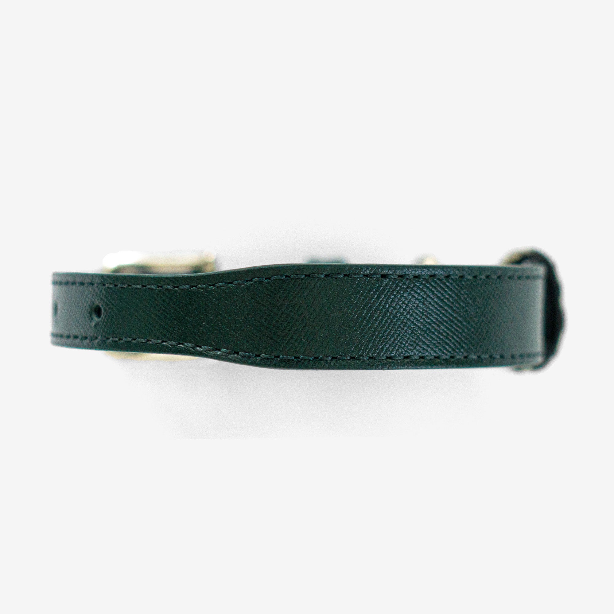 Verde Saffiano Bully Fit Collar