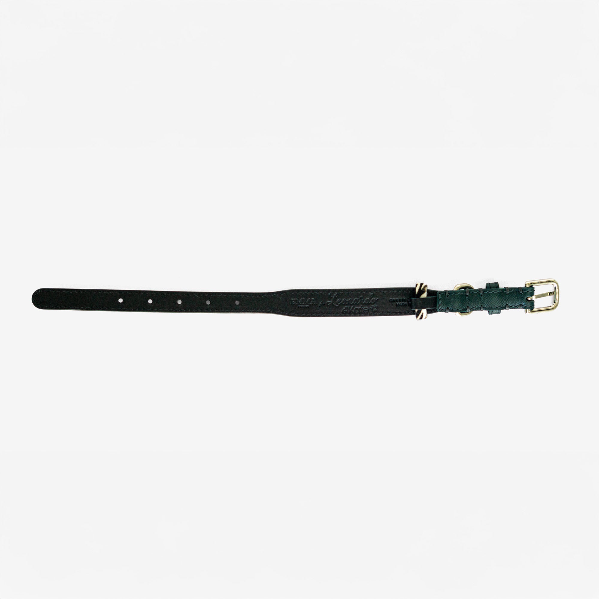 Verde Saffiano Bully Fit Collar