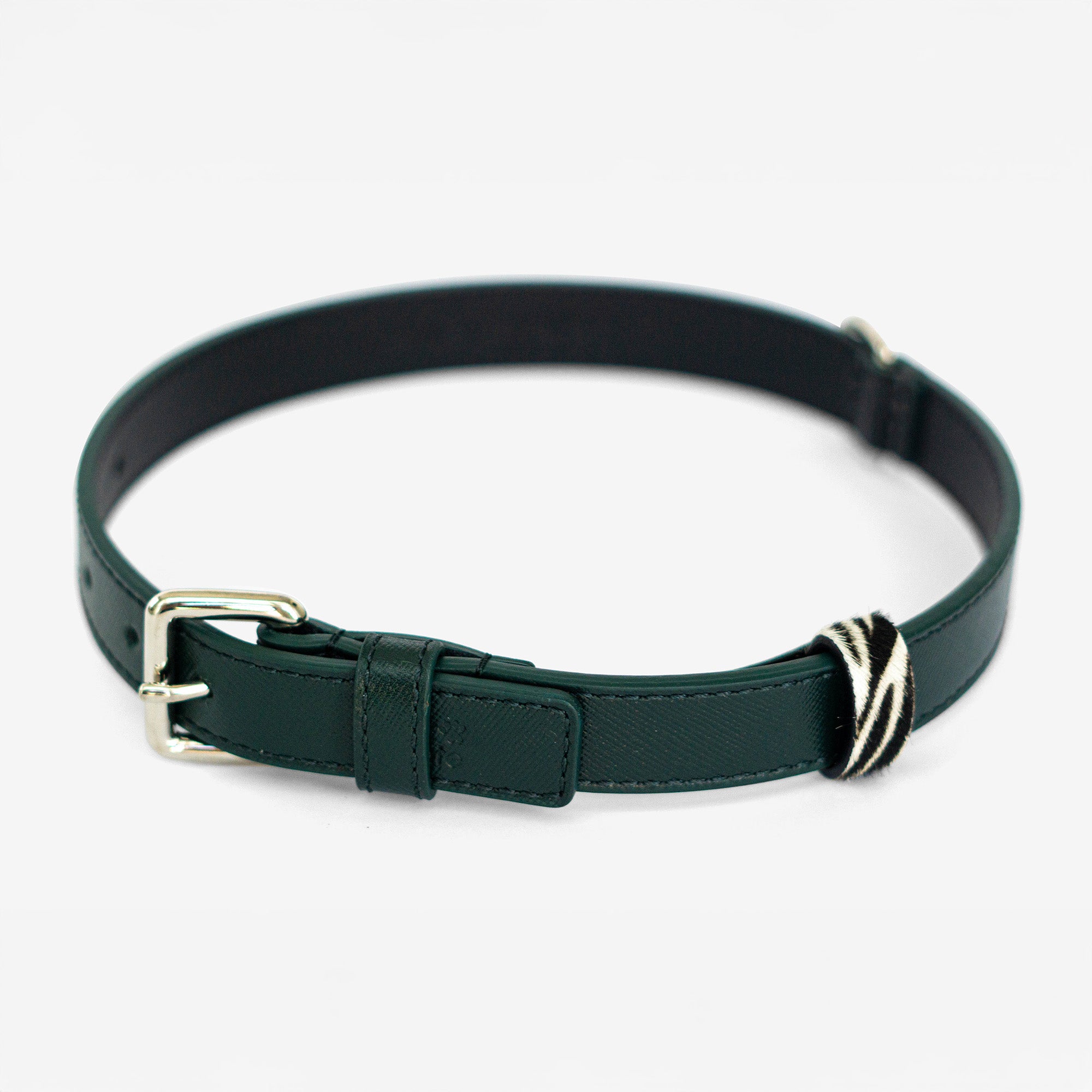 Verde Saffiano Classic Fit Collar