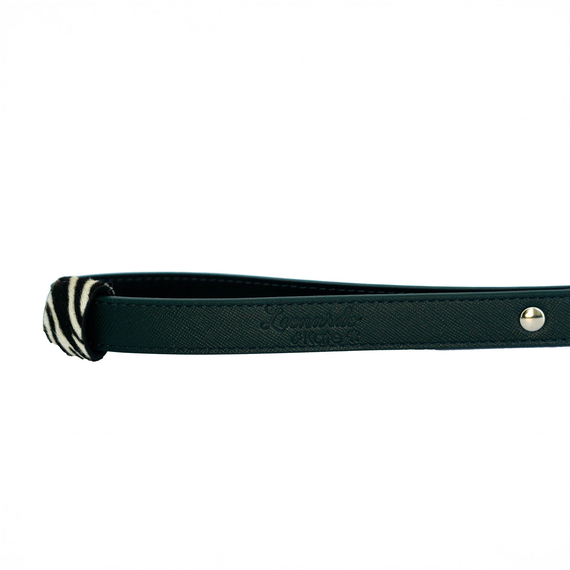 Verde Saffiano Leash